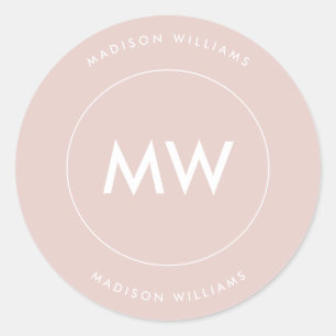 Classic Round Sticker van het centrale monogram va