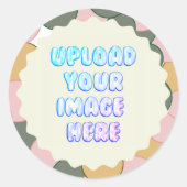 Classic Round Sticker with a Business Logo (Voorkant)