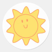 Classic Round Stickers (Cute Design) (Voorkant)