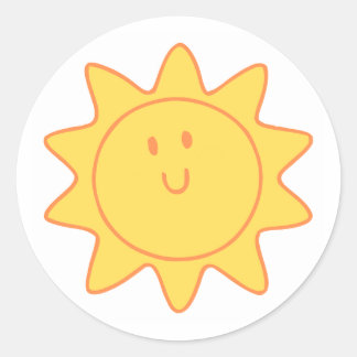 Classic Round Stickers (Cute Design)