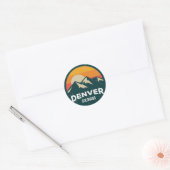 Classic Round Stickers – Denver Colorado Mountain (Envelop)