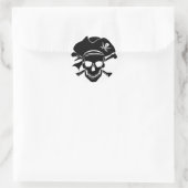 Classic Round Stickers – Skeleton Design (Tas)