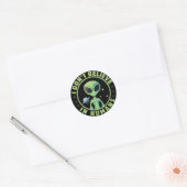 Classic Round Stickers – Space Alien Characters (Envelop)