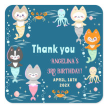 Classic Round Stickers verjaardagsfeestje.