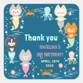 Classic Round Stickers verjaardagsfeestje. (Voorkant)