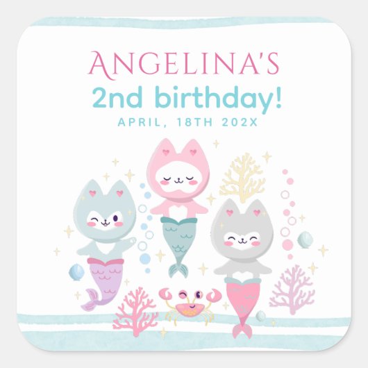 Classic Round Stickers verjaardagsfeestje. (Voorkant)