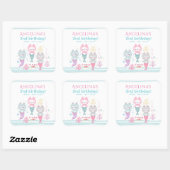 Classic Round Stickers verjaardagsfeestje. (Vel)