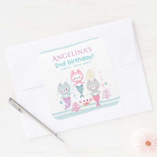 Classic Round Stickers verjaardagsfeestje. (Envelop)