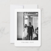 Classic Rounded Formal Wedding Photo Bedankkaart (Voorkant)