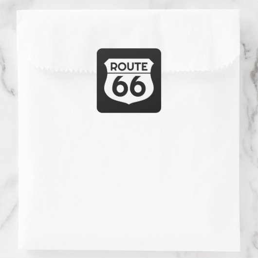 Classic Route 66 snelweg logo teken sticker (Tas)