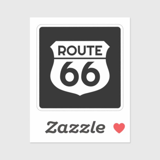 Classic Route 66 snelweg teken logo vinyl sticker (Vel)