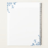 Classic Royal Blue  Floral Crest Monogram Planner (Achterkant)