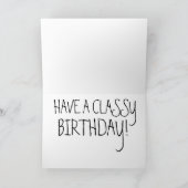 CLASSIC ROZE 1950'S AUTO CADDY VERJAARDAG KAART (Binnen)