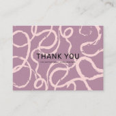 Classic Roze Abstracte vorm aangepaste logo dank u Visitekaartje (Voorkant)