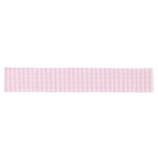 Classic Roze en Wit Plaid Tafelloper (Horizontaal)