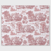 Classic Roze  Franse Chateau Toile Cadeaupapier (Vlak)