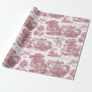 Classic Roze  Franse Chateau Toile Cadeaupapier