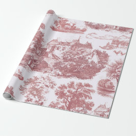 Classic Roze  Franse Country Toile Cadeaupapier