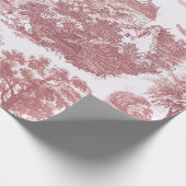 Classic Roze  Franse Country Toile Cadeaupapier (Hoek)