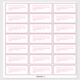 Classic Roze Gast Mailing Labels 21 Per Blad