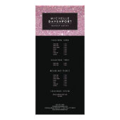 Classic Roze Glitter Make-up Artiest Rack Kaart (Voorkant)