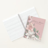 Classic Roze & Ivoor Rozen Bloemen Notitieboek (Binnen)