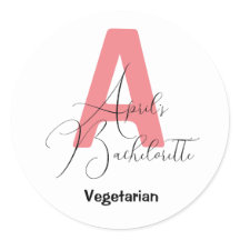 Classic Roze, naam en initiaal vrijgezellenspel