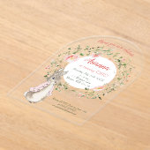 Classic Roze Peter het Konijn Bloemen Verjaardag Acryl Uitnodigingen (Laagn)