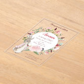 Classic Roze Peter het Konijn Bloemen Verjaardag Acryl Uitnodigingen (Laagn)