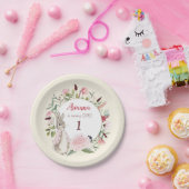 Classic Roze Peter het Konijn Bloemen Verjaardag Papieren Bordje (Feest)