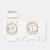 Classic Roze Peter Konijn Bloemen Verjaardag Bedankdoosjes (Uitgevouwen)