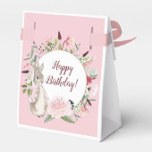 Classic Roze Peter Konijn Bloemen Verjaardag Bedankdoosjes (Achterkant)