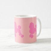 Classic roze poedel koffie Mok (Voorkant rechts)