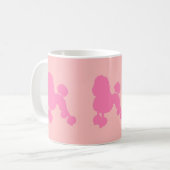 Classic roze poedel koffie Mok (Voorkant links)