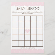 Classic Roze Polka Dot Meisje Baby shower Bingospe