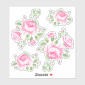 Classic Roze Rose Sticker (Vel)