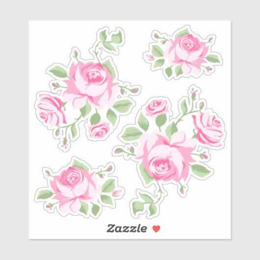 Classic Roze Rose Sticker (Vel)