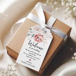 Classic Rozen Elegante bruiloft Welkom Gift Label Cadeaulabel