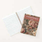 Classic Rozen Memorial Gift voor rouwende moeder Notitieboek (Binnen)