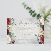 Classic Rozen Peony Flowers Weddenschappen Recepti Informatiekaartje (Staand voorkant)
