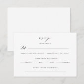 Classic RSVP-behuizing Kaart (Voorkant / Achterkant)