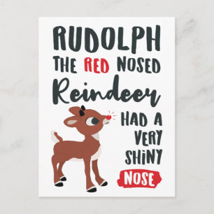Classic Rudolph Reindeer Briefkaart