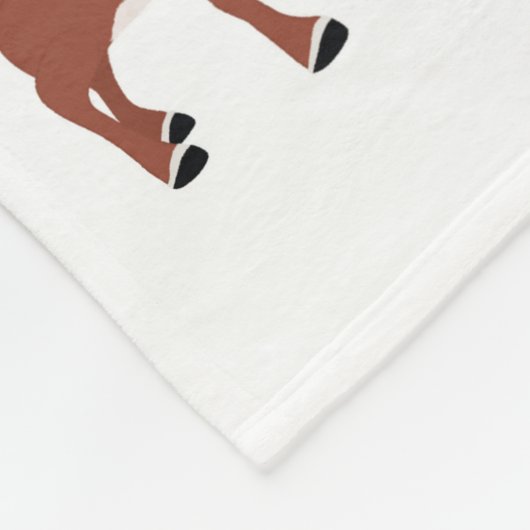 Classic Rudolph Reindeer Fleece Deken (Hoek)