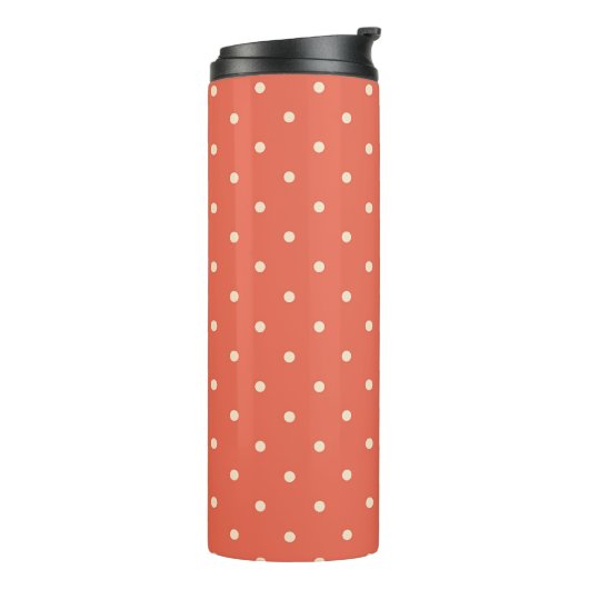 Classic Rust Polka Dot Thermosbeker (Gedraaid links)