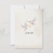 Classic Rustic Boho Rozen bruiloft Bedankkaart (Achterkant)