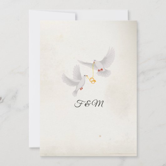 Classic Rustic Boho Rozen bruiloft Save The Date (Achterkant)