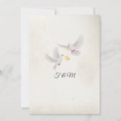 Classic Rustic Boho Rozen Huwelijksuitnodiging Kaart (Achterkant)