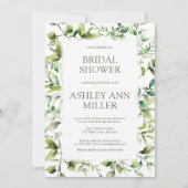 Classic Rustic Floral Border Vrijgezellenfeest Kaart (Voorkant)