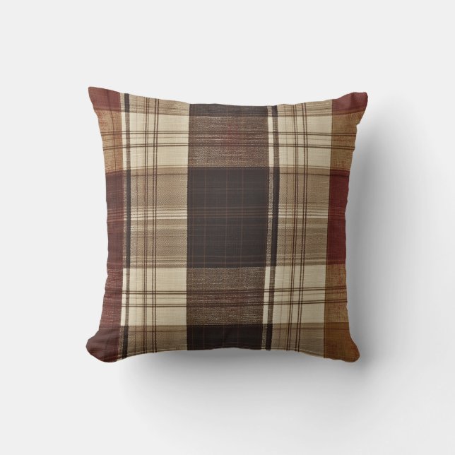 Classic Rustic Plaid Sierkussen (Voorkant)