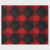 Classic Rustic Red Black Crimson Plaid Pattern Cadeaupapier (Vlak)